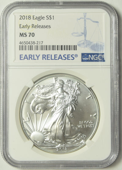 2018 Silver Eagle NGC MS-70 Early Releases