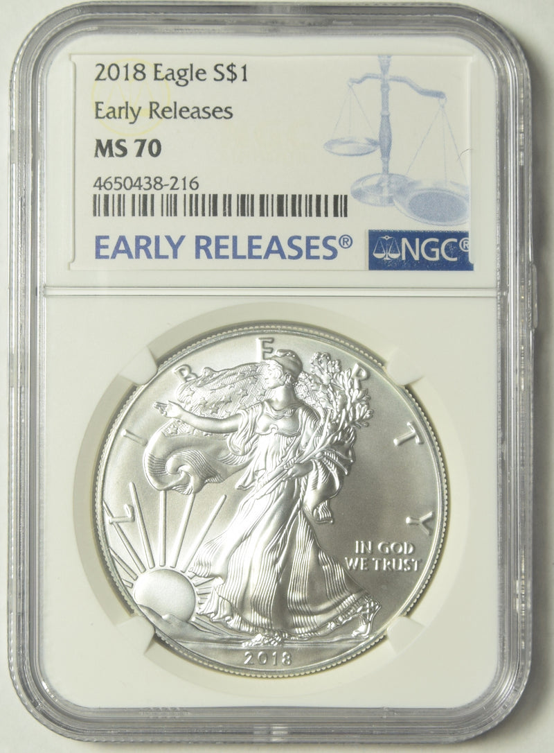 2018 Silver Eagle . . . . NGC MS-70 Early Releases