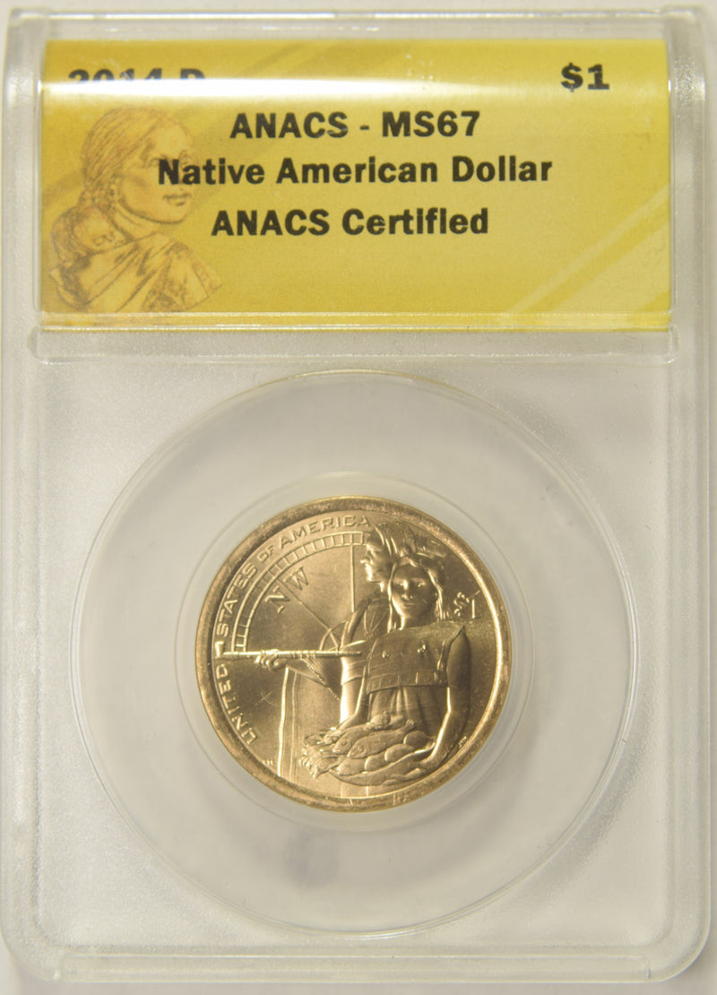 2014-D Native American Dollar ANACS MS-67