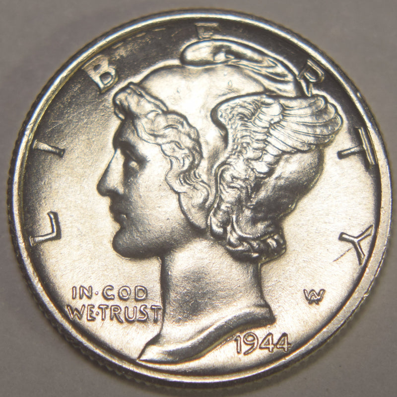 1944-D Mercury Dime Gem BU Full Bands