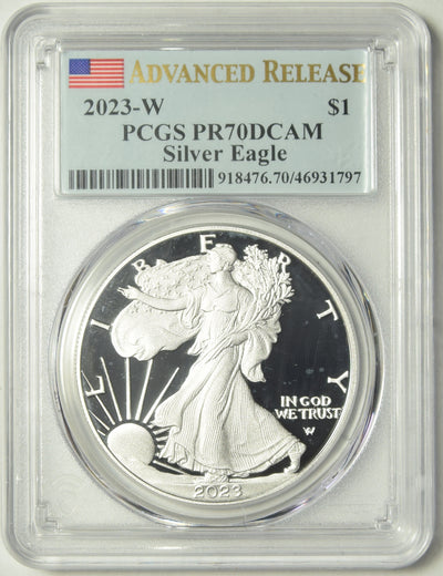 2023-W Silver Eagle . . . . PCGS PR-70 DCAM Advance Release