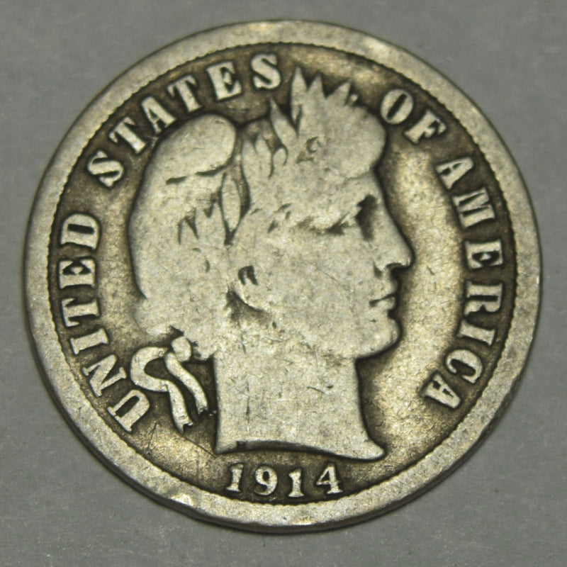 1914 Barber Dime . . . . Very Good