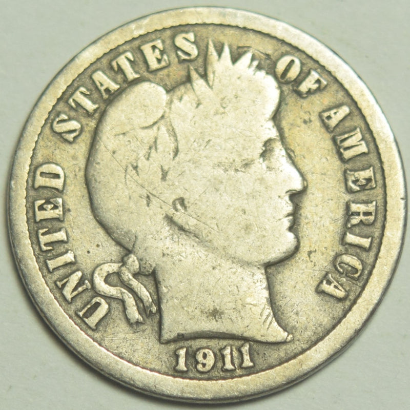 1911 Barber Dime . . . . Very Good