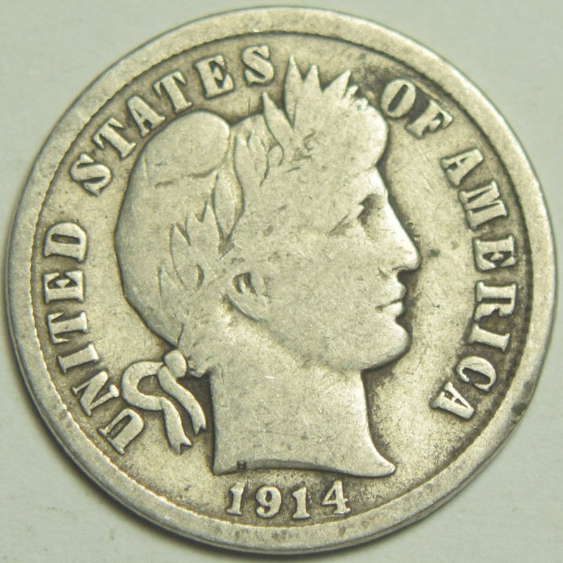 1914-D Barber Dime . . . . Very Good