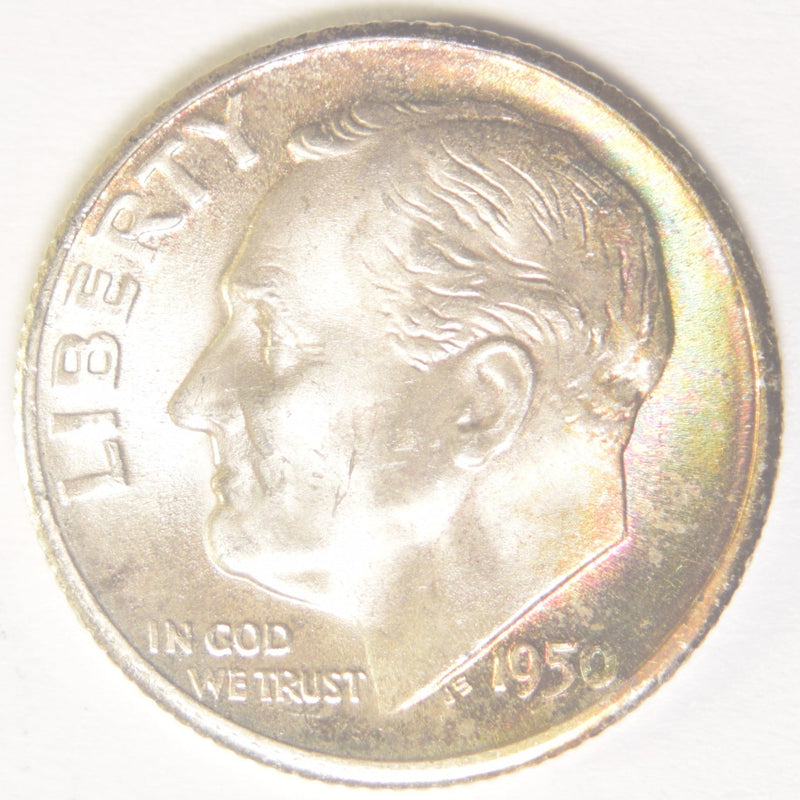 1950-S Roosevelt Dime Gem BU Color!