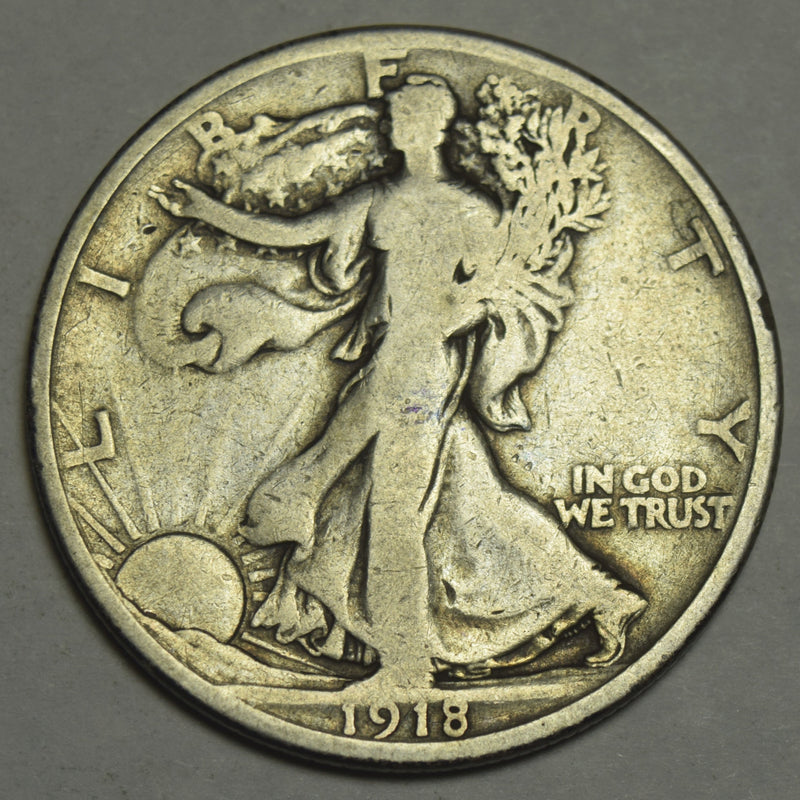 1918-S Walking Liberty Half . . . . Very Good