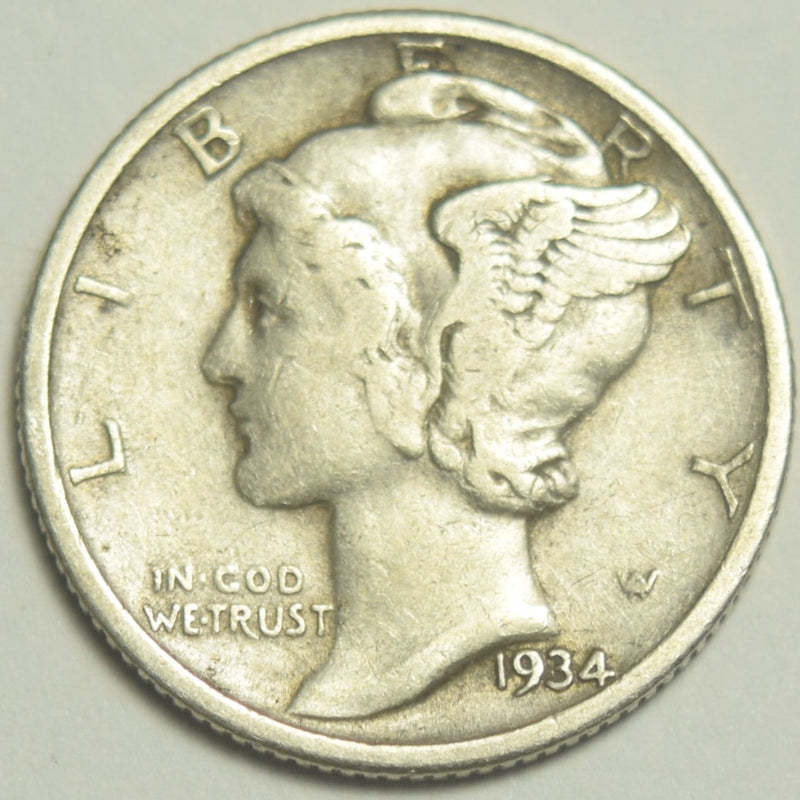 1934 Mercury Dime Extremely Fine