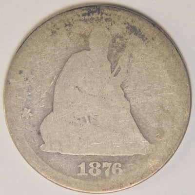 1876 Seated Liberty Quarter About Good