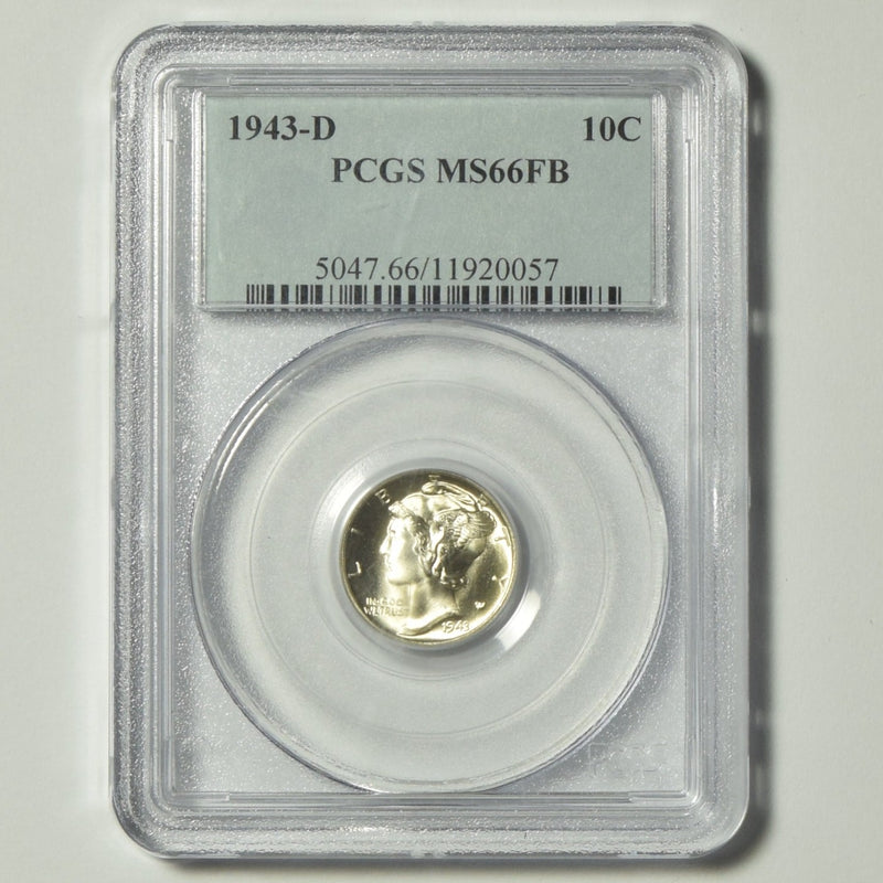 1943-D Mercury Dime . . . . PCGS MS-66 FB