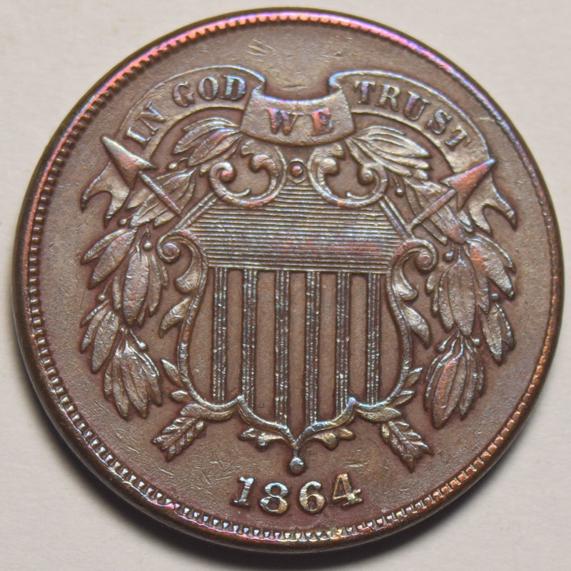 1864 Two Cent Piece . . . . Choice Uncirculated Brown