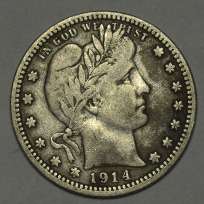 1914 Barber Quarter . . . . Very Fine