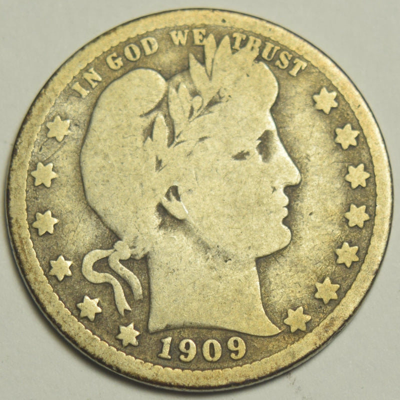 1909-D Barber Quarter . . . . Very Good