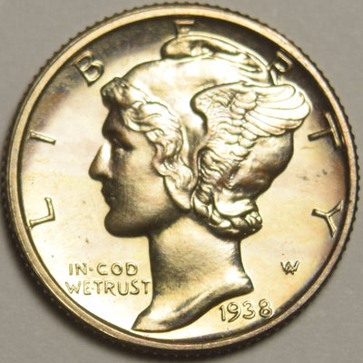 1938 Mercury Dime Superb Brilliant Proof