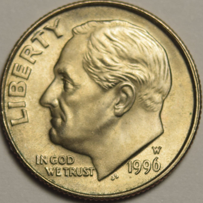 1996-W Roosevelt Dime . . . . Superb Brilliant Uncirculated