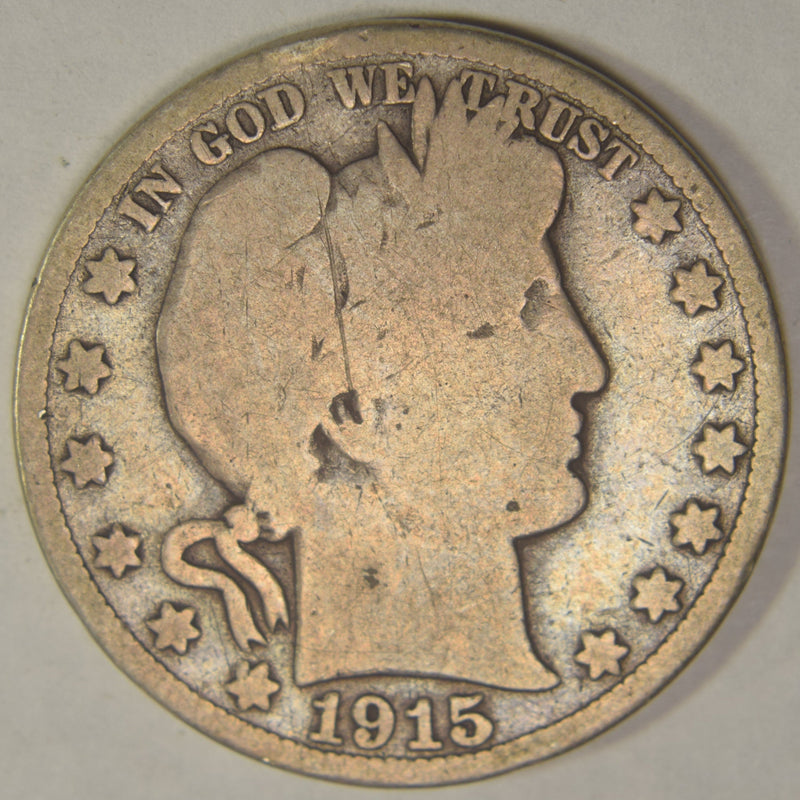 1915-S Barber Half Good