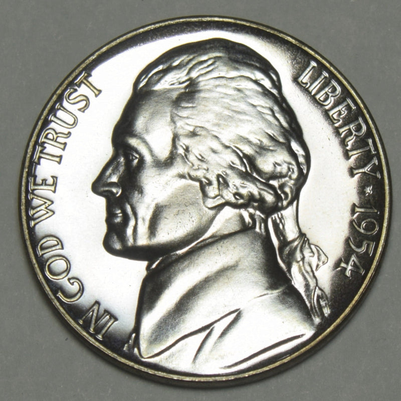 1954 Jefferson Nickel Superb Brilliant Proof