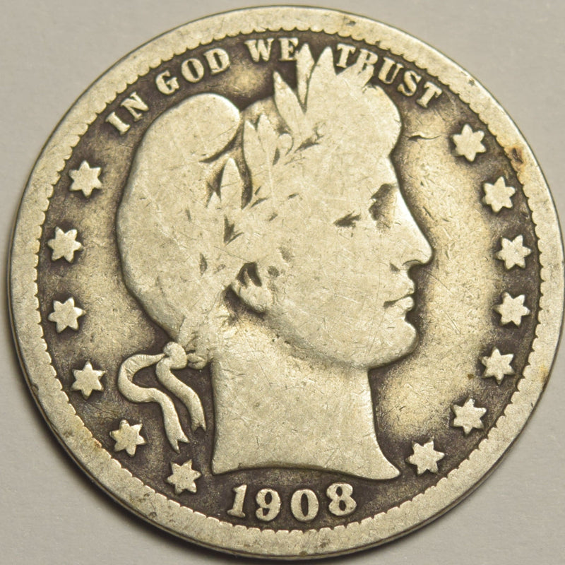 1908 Barber Quarter . . . . Very Good