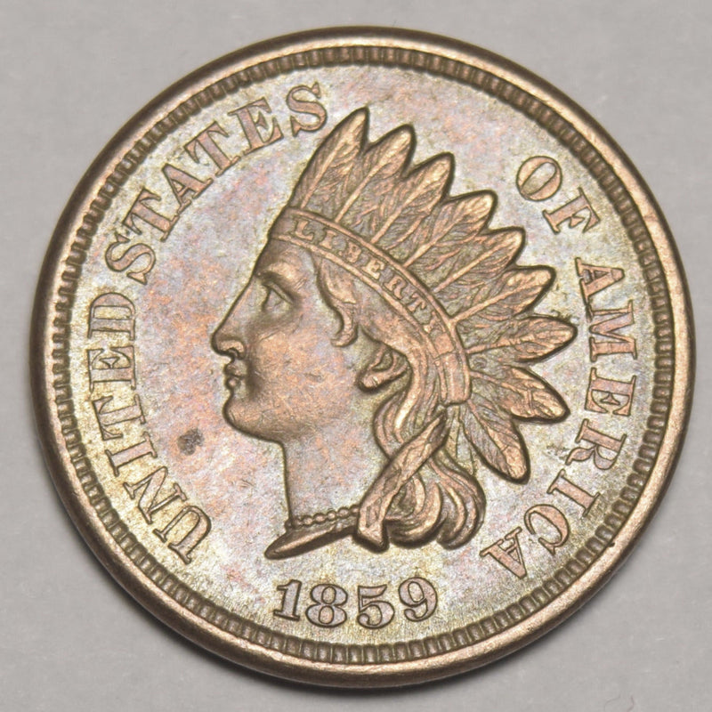 1859 Copper-Nickel Indian Cent Choice About Uncirculated