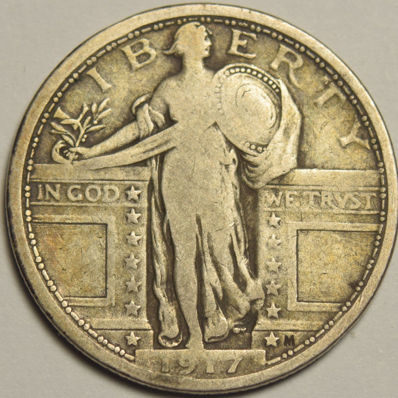 1917 Type 1 Standing Liberty Quarter . . . . Fine