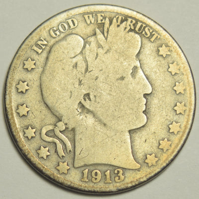 1913-S Barber Half Good