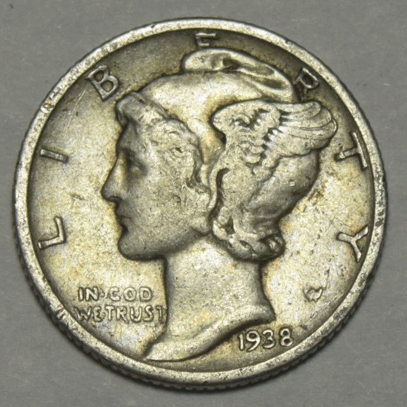 1938 Mercury Dime Choice About Uncirculated