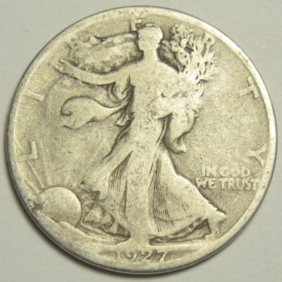 1927-S Walking Liberty Half About Good