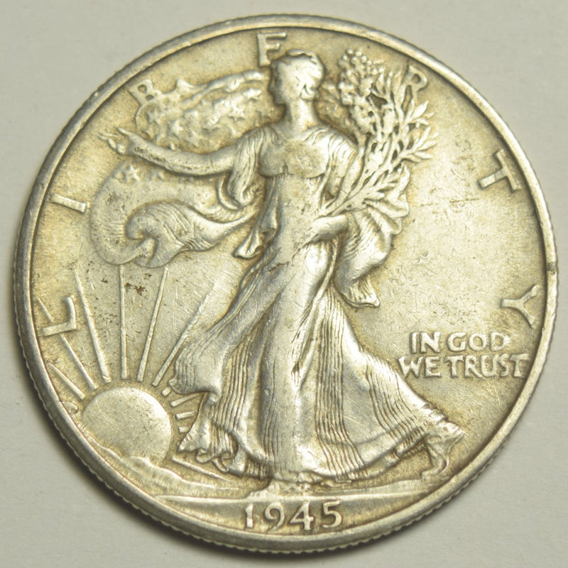 1945-D Walking Liberty Half . . . . XF/AU