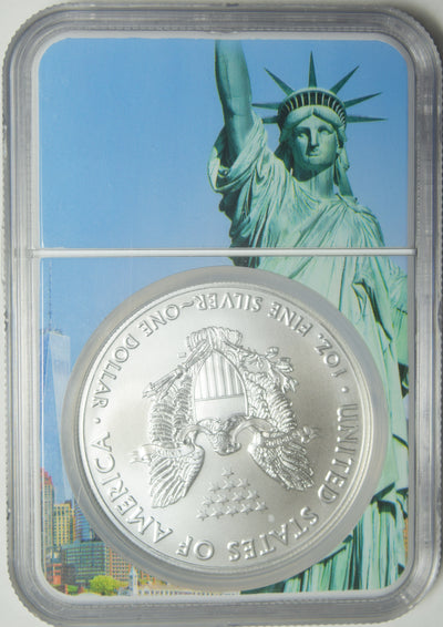 2020 (S) Silver Eagle . . . . NGC MS-70 Emergency Production Statue of Liberty Holder