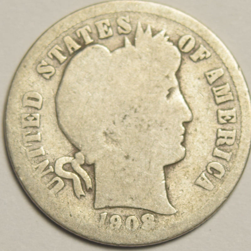 1908-D Barber Dime . . . . Good