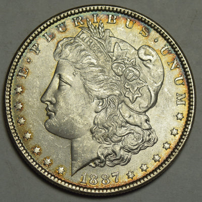 1887 Morgan Dollar Choice BU Color!