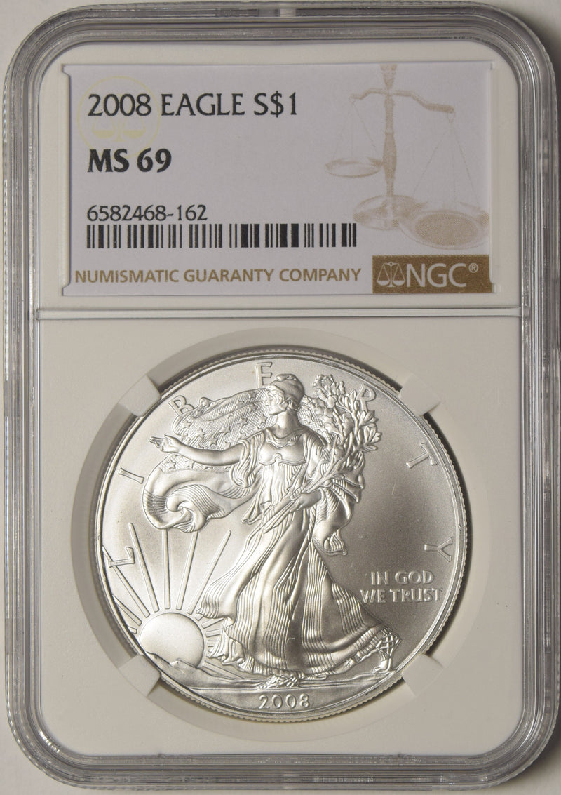 2008 Silver Eagle . . . . NGC MS-69