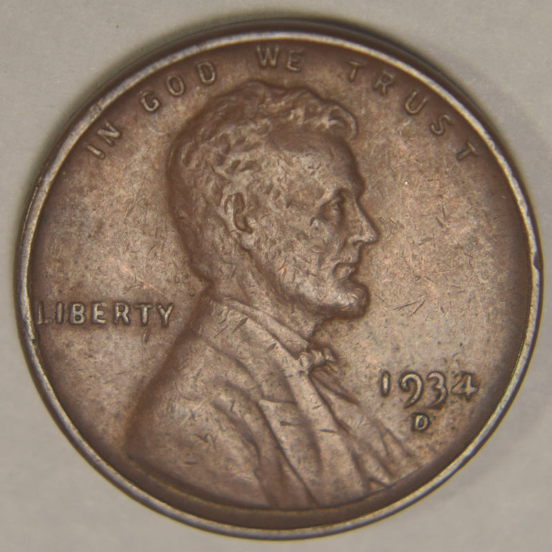 1934-D Lincoln Cent Choice About Uncirculated