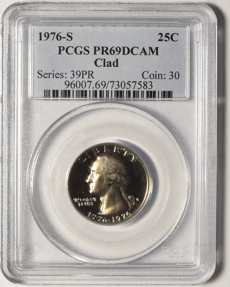 1976-S Washington Quarter PCGS PR-69 DCAM Clad