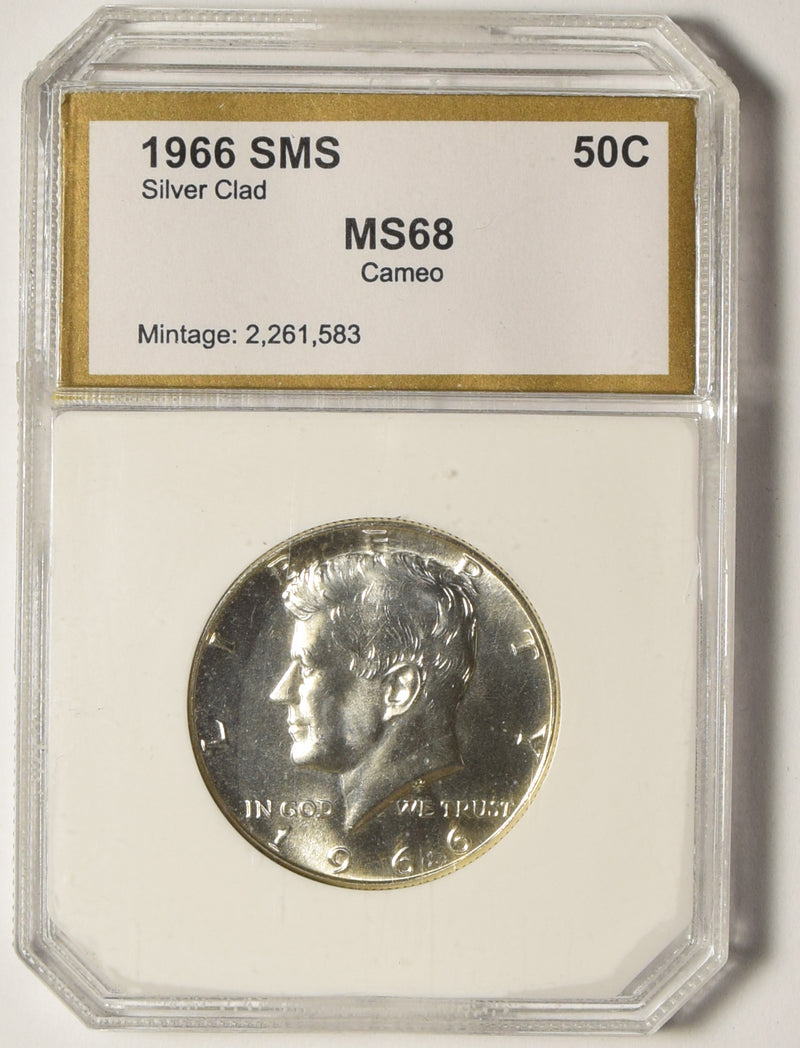 1966 SMS Kennedy Half PCI MS-68 Cameo