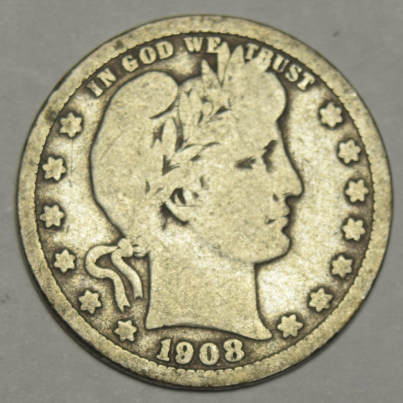 1908-D Barber Quarter . . . . Very Good