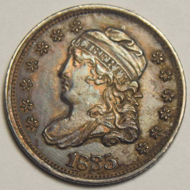 1835 Large Date Large 5 Bust Half Dime . . . . Choice About Uncirculated