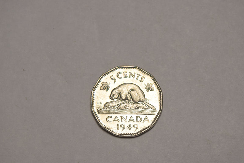 1949 Canadian 5 Cents Select Brilliant Uncircluated