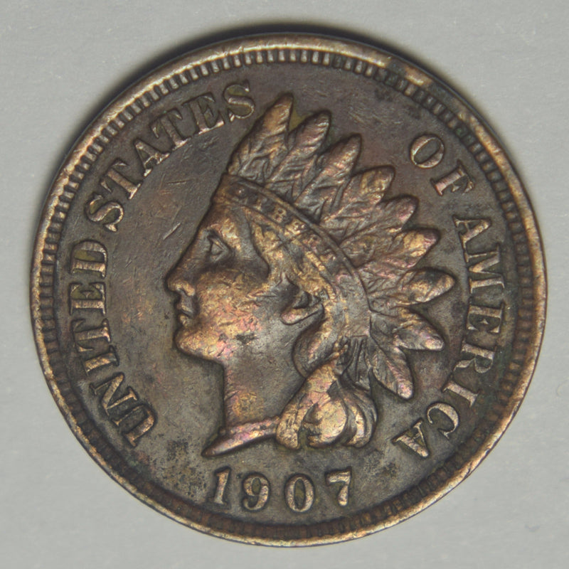 1907 Indian Cent XF/AU corroded