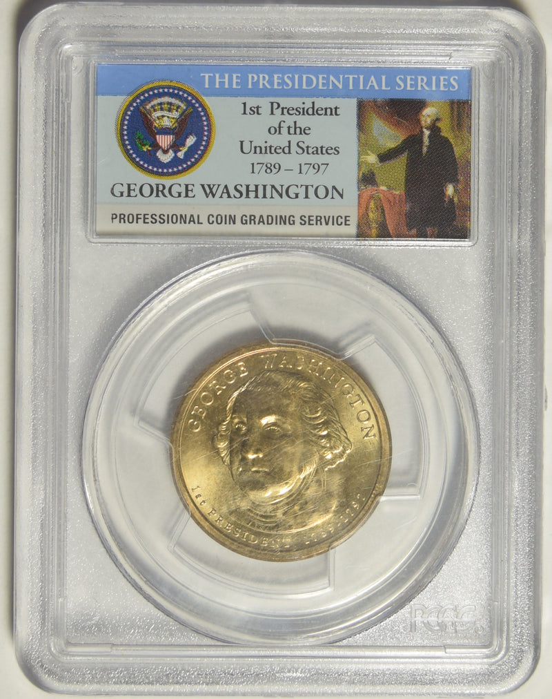 2007 George Washington Dollar Missing Edge Lettering . . . . PCGS MS-64