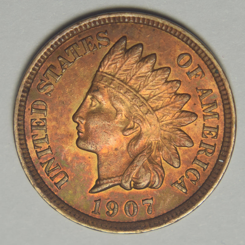 1907 Indian Cent Choice BU Red/Brown