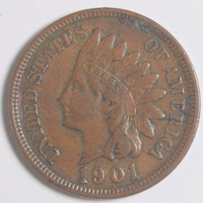 1901 Indian Cent Choice About Uncirculated