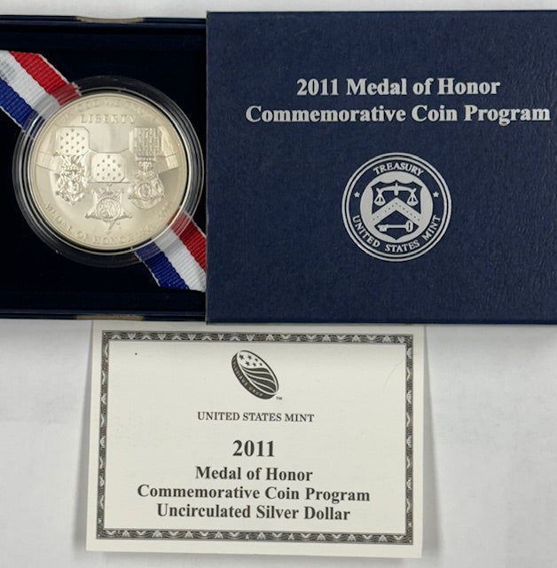 2011-S Medal of Honor Silver Dollar . . . . Gem BU in original U.S. Mint Box