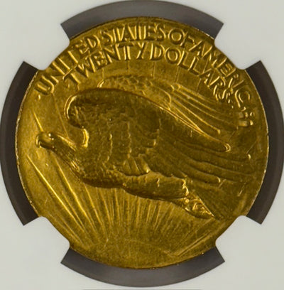 1907 Wire Edge Roman Numeral High Relief St. Gaudens $20.00 Gold NGC Certified MS-63