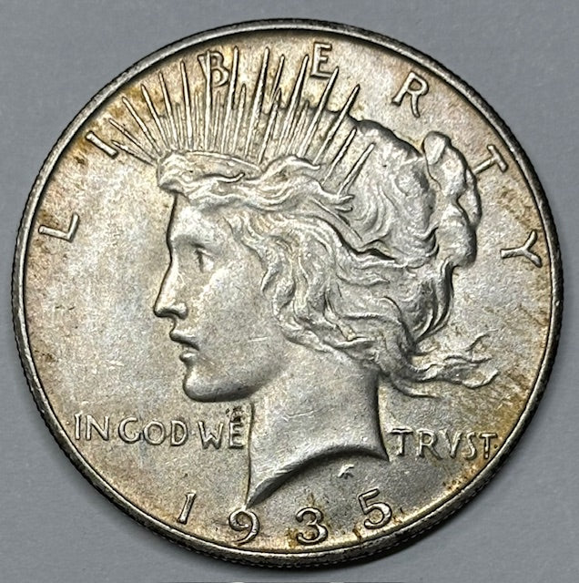 1935-S Peace Dollar Select BU+