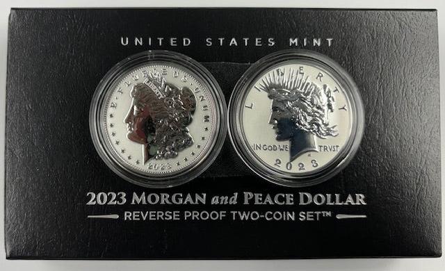 2023 Reverse Proof Morgan and Peace Silver Dollar Sets