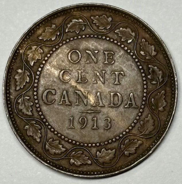 1913 Canadian Cent Select Uncirculated Brown