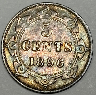 1896 Newfoundland 5 Cents VF/XF