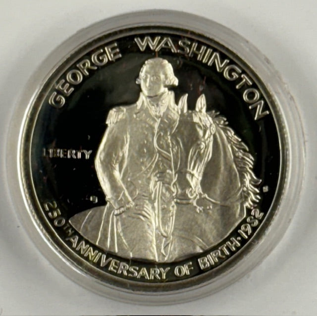 1982-S George Washington 250th Anniversary Silver Half Gem Brilliant Proof in Original U.S. Mint Capsule