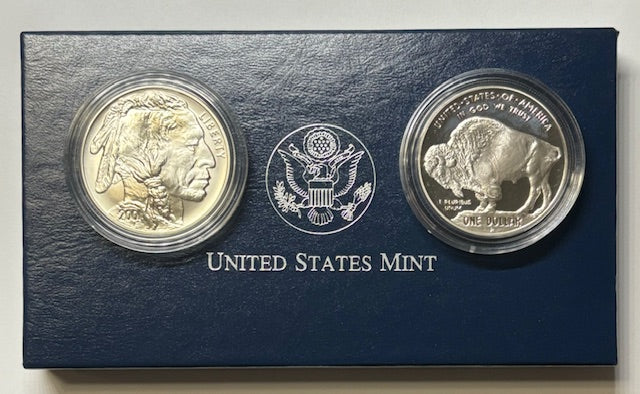 2001 American Buffalo 2 Piece Set .... Gem Bu and Gem Proof