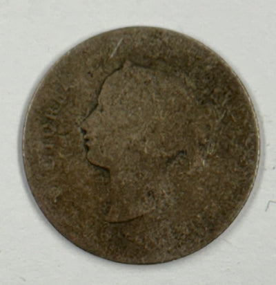 1875-H Small Date Canadian 5 Cents . . . . About Good